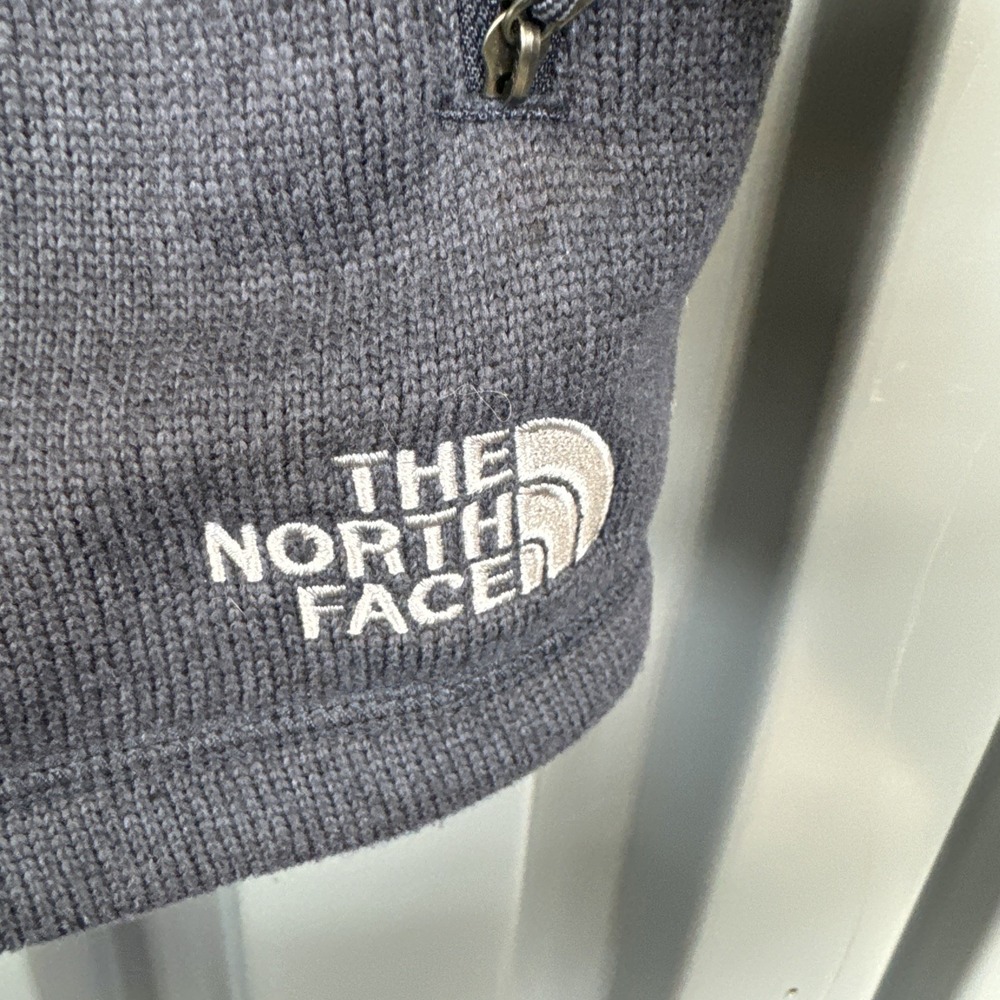 The North Face Vest Men Large Black Sweater Fleece Full Zip Logo - Picture 2 of 6